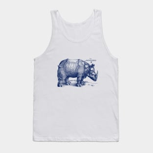 Albrecht Durer's Rhinoceros in Blue Tank Top